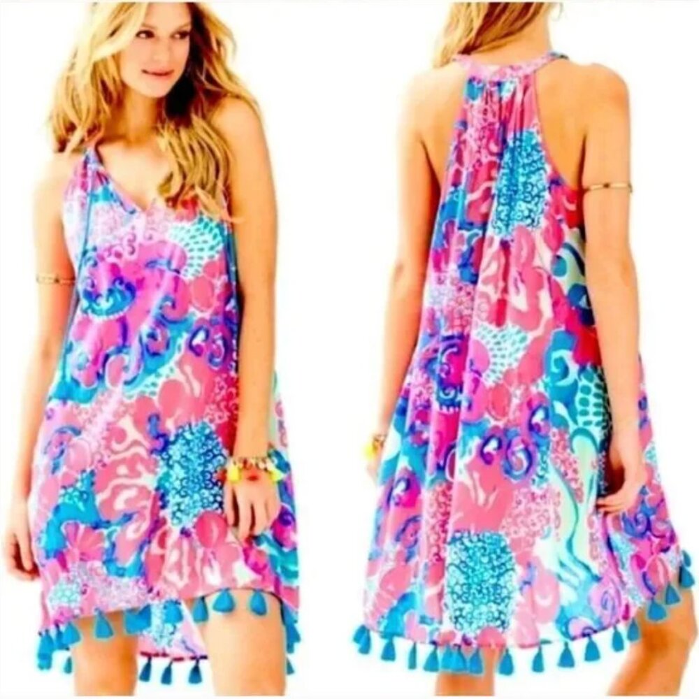 Lily Pulitzer || "I'm So Jelly" Roxi Dress || Coral Reef Print